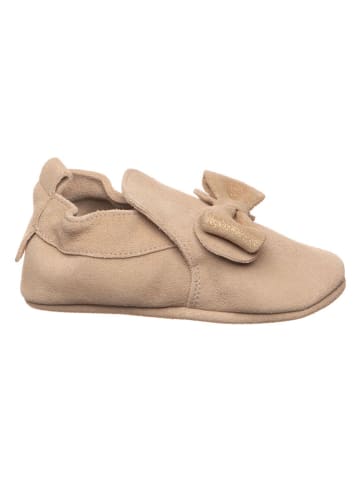 lamino Leder-Krabbelschuhe in Beige