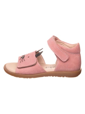 lamino Leren sandalen lichtroze