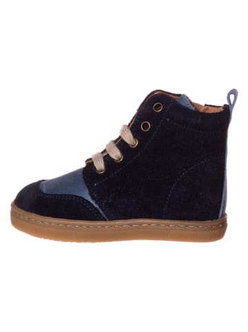 lamino Leren sneakers donkerblauw
