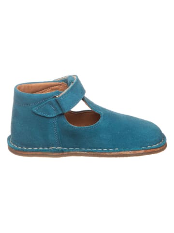 lamino Leren enkelschoenen blauw