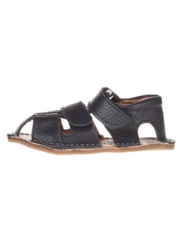 lamino Leren barefootsandalen donkerblauw