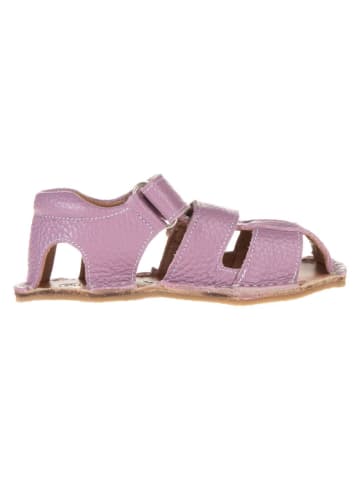 lamino Leder-Barfuß-Sandalen in Lila