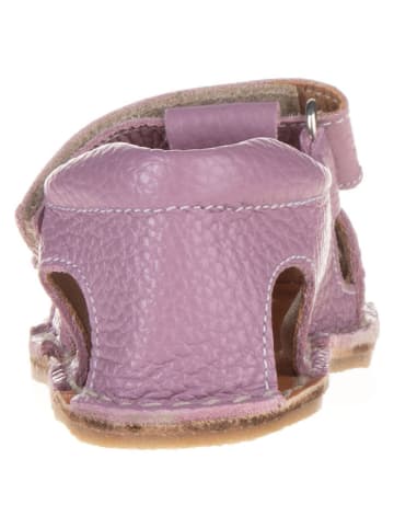 lamino Leder-Barfuß-Sandalen in Lila