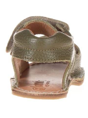 lamino Leder-Barfuß-Sandalen in Khaki