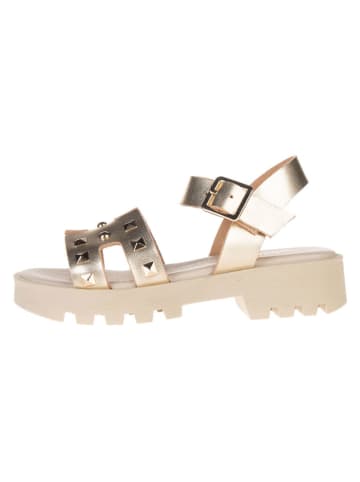lamino Leder-Sandalen in Gold