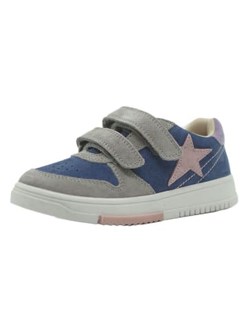 lamino Leren sneakers blauw/grijs