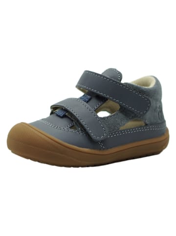 lamino Leren enkelsandalen donkerblauw
