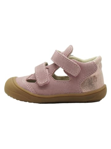 lamino Leren enkelsandalen lichtroze