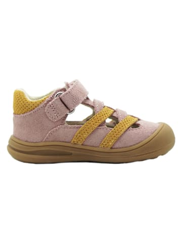 lamino Leren enkelsandalen lichtroze