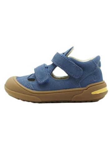 lamino Leren enkelsandalen donkerblauw