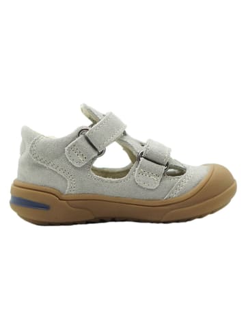 lamino Leren enkelsandalen grijs