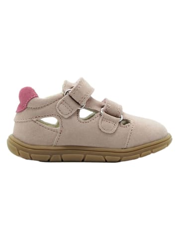 lamino Leren barefootenkelsandalen beige