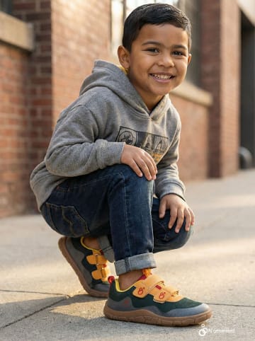 lamino Barfußschuhe in Grün/ Gelb