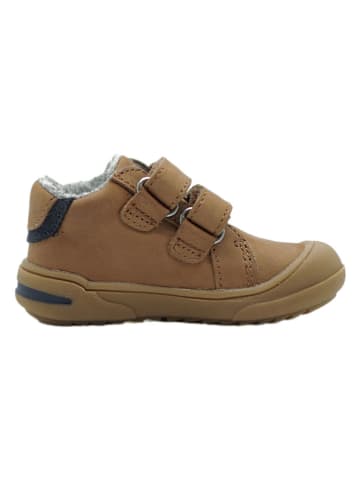 lamino Leren sneakers beige