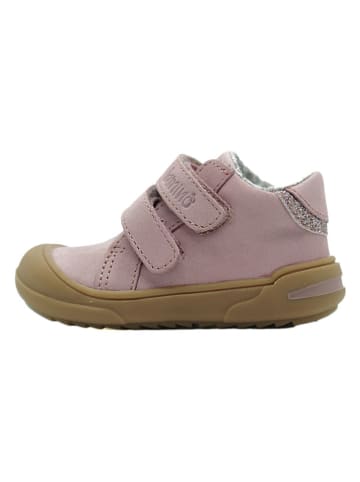 lamino Leren sneakers lichtroze