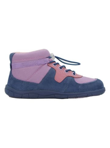 lamino Leren barefootschoenen paars/donkerblauw
