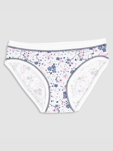 COTONELLA 3er-Set: Slips in Dunkelblau/ Weiß