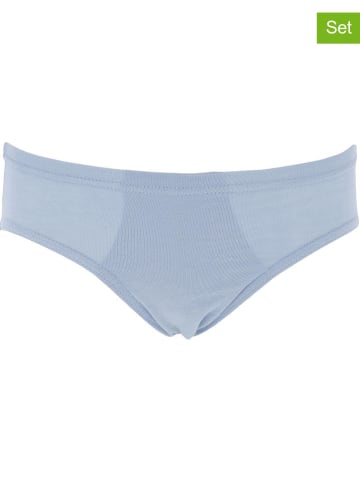 COTONELLA 3er-Set: Slips in Hellblau/ Weiß