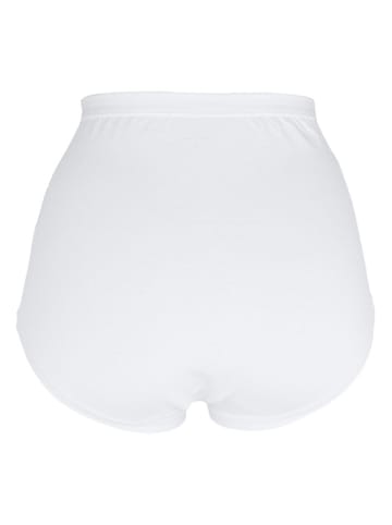 COTONELLA Pełne figi high waist w kolorze białym