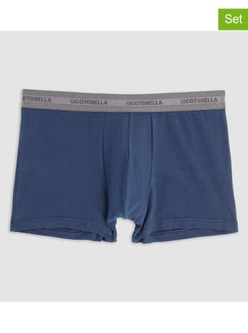 COTONELLA 2er-Set: Boxershorts in Dunkelblau
