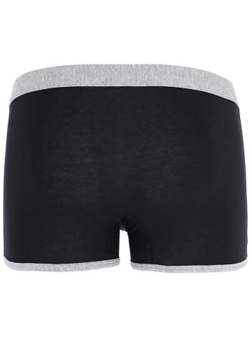 COTONELLA 2er-Set: Boxershorts in Grau/ Blau/ Schwarz
