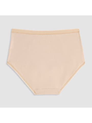 COTONELLA Figi high waist (2 pary) w kolorze beżowym