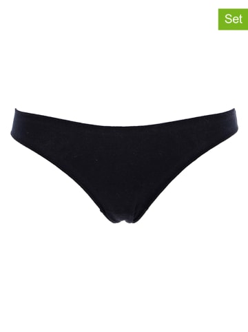 COTONELLA 3er-Set: Slips in Schwarz