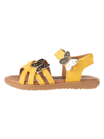 kmins Leder-Sandalen in Gelb
