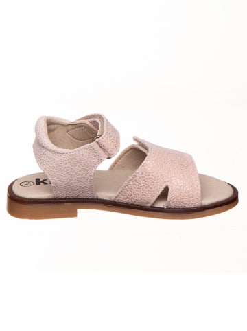 kmins Leder-Sandalen in Creme
