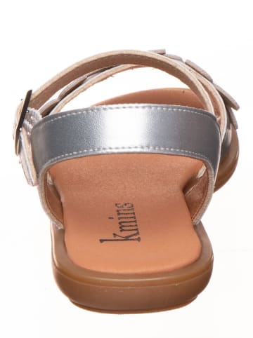 kmins Leren sandalen zilverkleurig