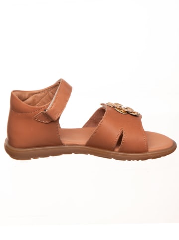 kmins Leder-Sandalen in Hellbraun