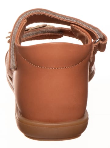 kmins Skórzane sandały w kolorze jasnobrązowym