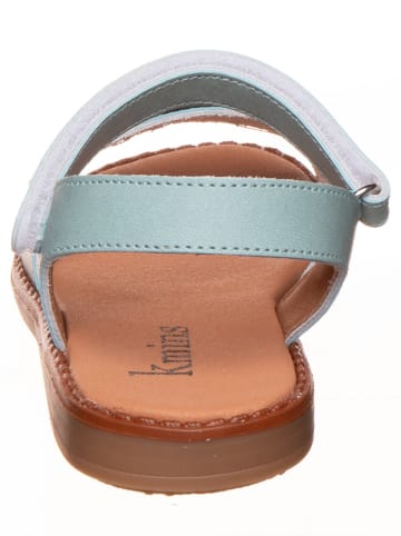 kmins Leder-Sandalen in Türkis