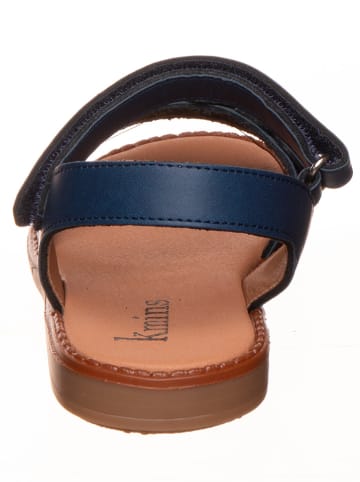 kmins Leren sandalen donkerblauw
