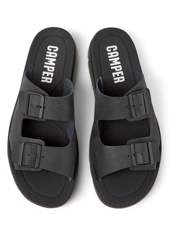 Camper Leren slippers zwart