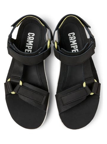 Camper Leder-Sandalen "Oruga" in Schwarz