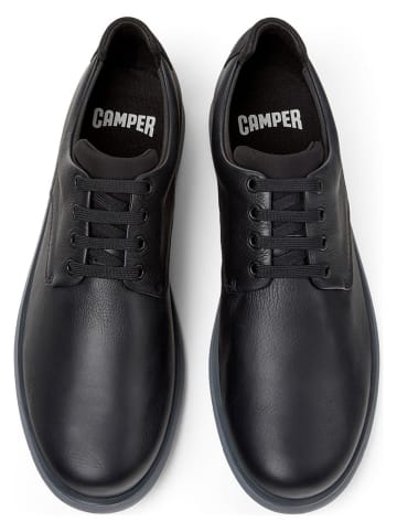 Camper Leder-Schnürschuhe in Schwarz