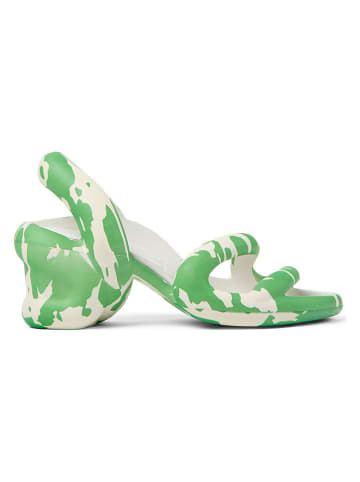 Camper Sandały "Kobarah" w kolorze zielonym na obcasie