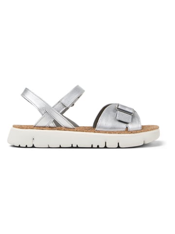 Camper Leder-Sandalen in Silber