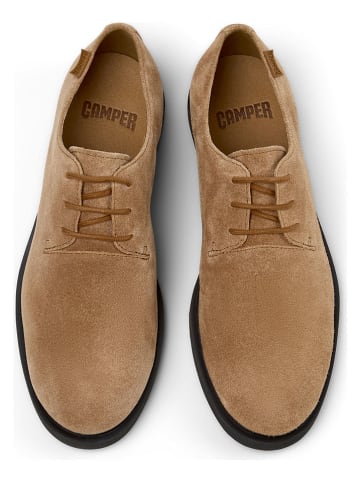 Camper Leder-Schnürschuhe "Iman" in Hellbraun