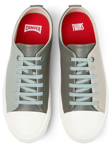 Camper Skórzane sneakersy w kolorze oliwkowo-beżowo-błękitnym