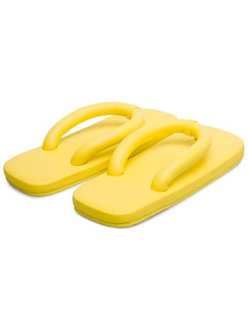 Camper Leder-Zehentrenner in Gelb