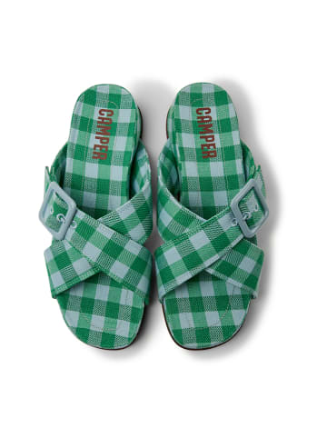 Camper Klapki "Antonik" w kolorze zielonym