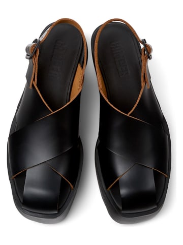 Camper Leren haksandalen "Billie" zwart