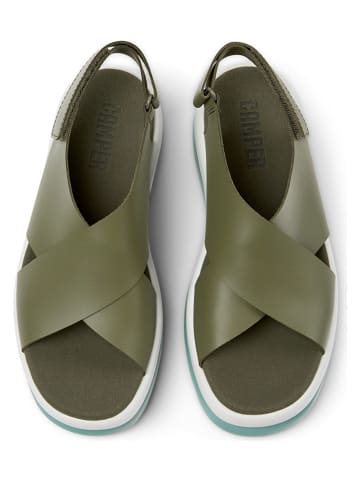 Camper Leder-Sandaletten "Pelotas Flota" in Khaki