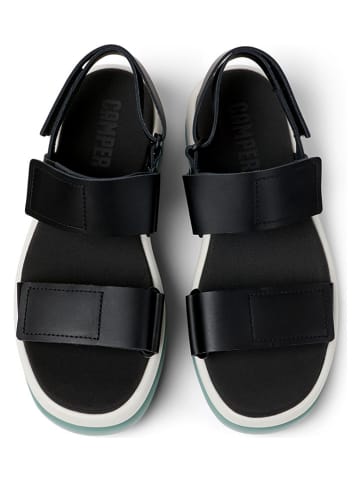 Camper Leder-Sandaletten "Pelotas Flota" in Schwarz