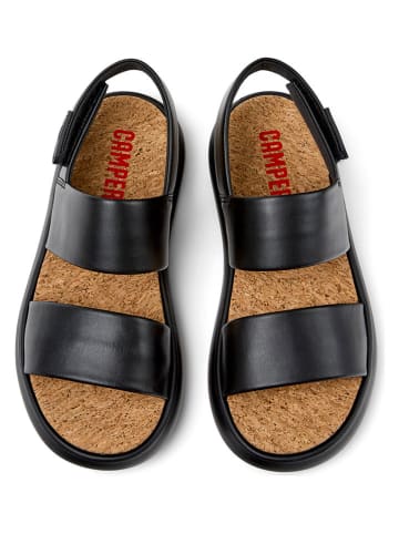 Camper Leder-Sandalen "Pelotas Flota" in Schwarz