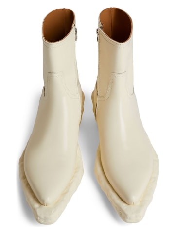 Camper Leder-Boots in Creme