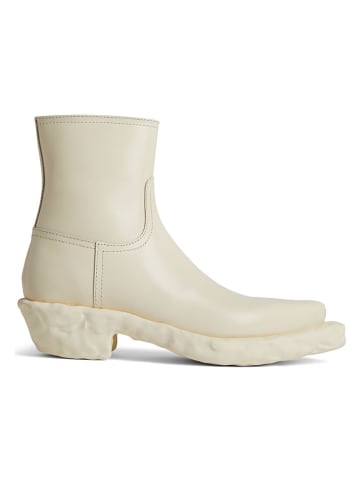 Camper Leder-Boots in Creme