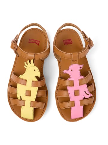Camper Leder-Halbsandalen in Hellbraun